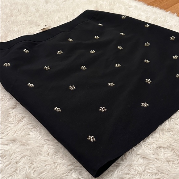 NWT Talbots faux pearl embellished black knee length skirt 20W - Picture 2 of 12